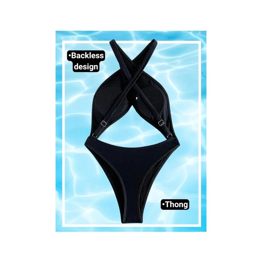 Sleek Black Twist Cutout One-Piece Swimsuit